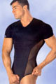 Lingerie Homme Tee Shirt Noir & Transparent