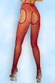 Collant R�sille Ouvert Rouge