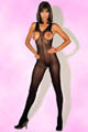 Combinaison transparente seins nus
