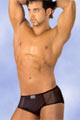 Slip Bandes Larges Noir & Transparent
