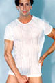 T-Shirt Bandes Homme - Blanc