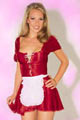 Tenue soubrette rouge